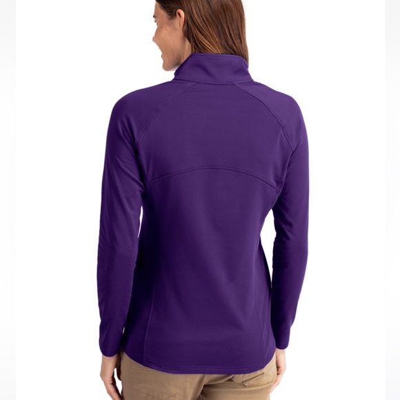 Cutter & Buck Adapt Recycled Half Zip Pullover size small college purple - Picture 4 of 9